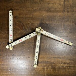 Vintage Lufkin Folding Ruler Aluminum No. 966   72”